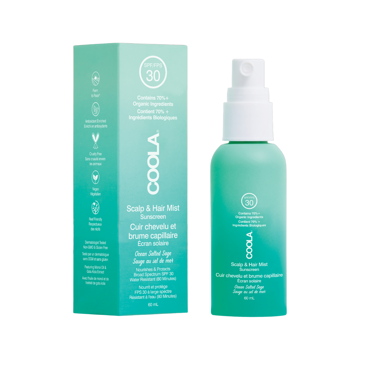 Coola - Scalp & Hair Mist Organic Sunscreen Spf 30 60ml
