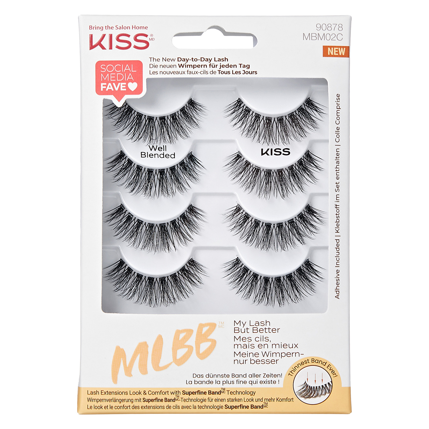 Kiss Lashes - Mlb Bolder Well Blended Multipack 4x