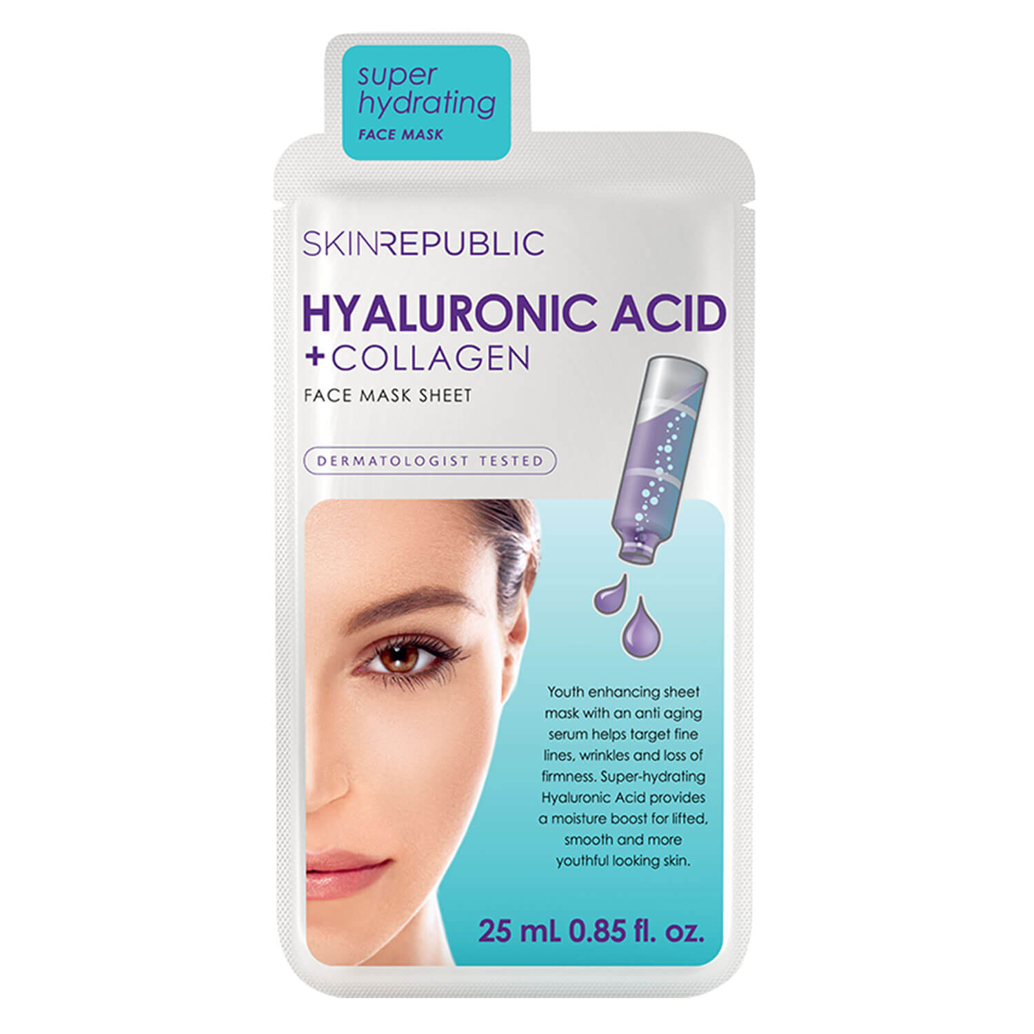 Skin Republic – Hyaluronic Acid + Collagen Face Mask