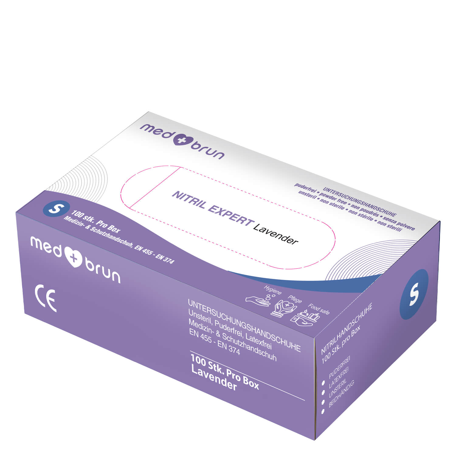 Medbrun - Nitril Handschuhe Expert Lavender L
