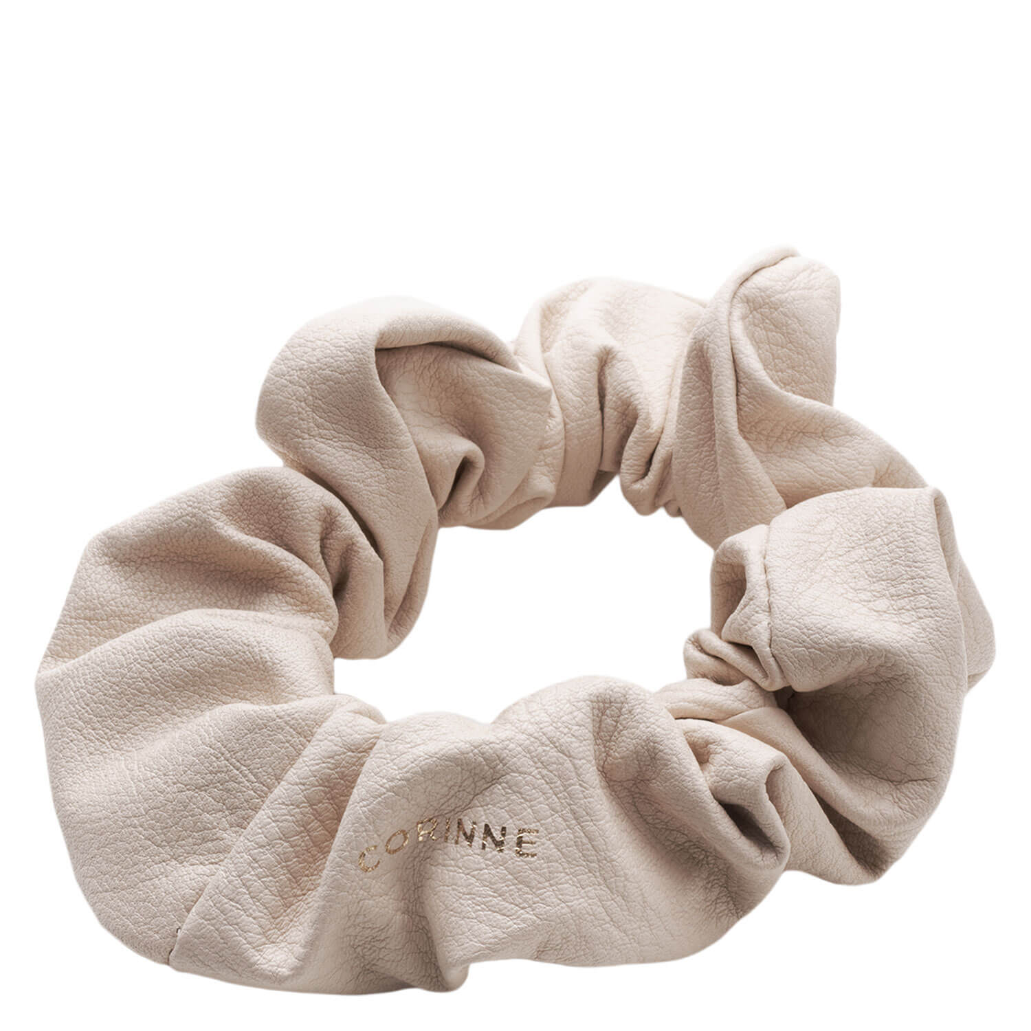Corinne World – Leather Schrunchie Cream 1x