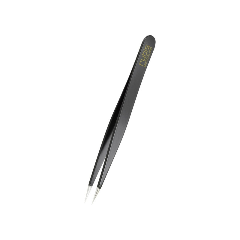 Rubis - Pinzette Spitz Schwarz Inox 1stk