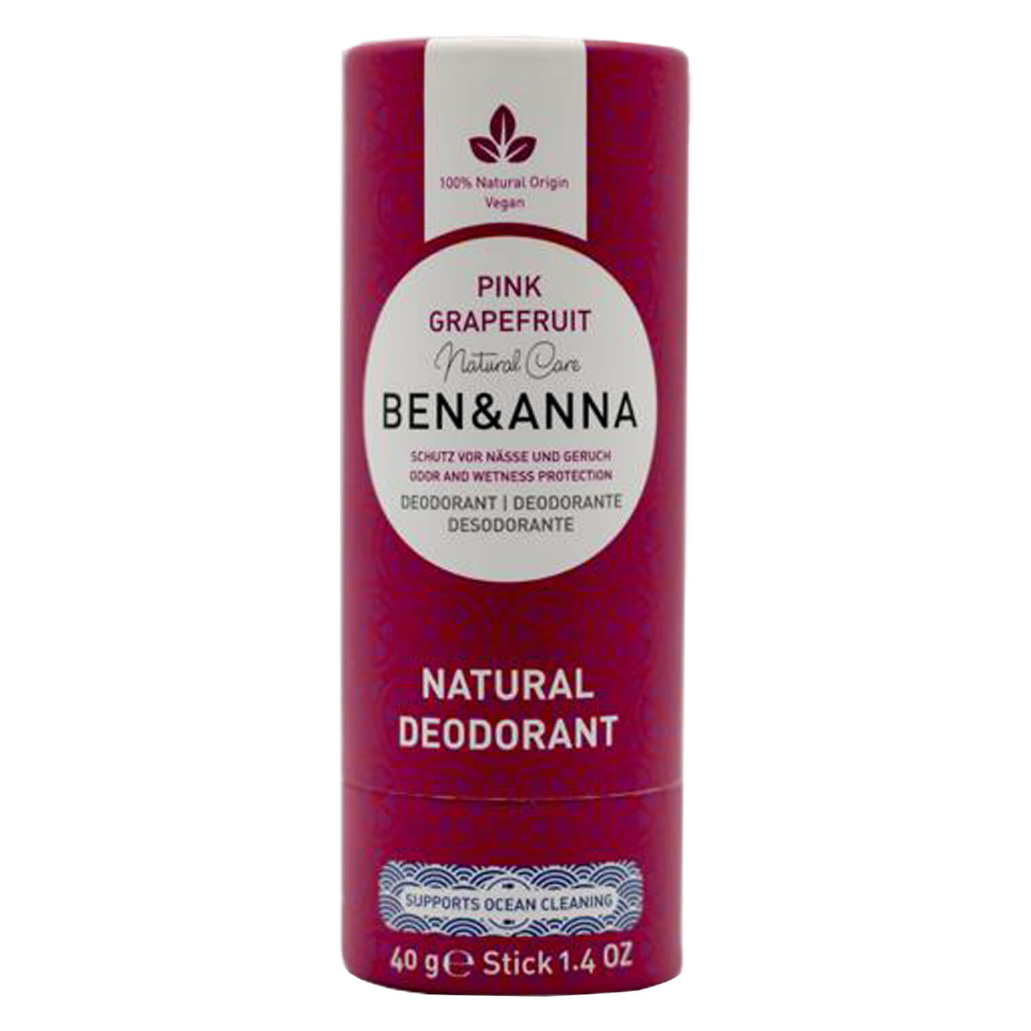 Ben&Anna – Pink Grapefruit Deo Stick Papertube 40g