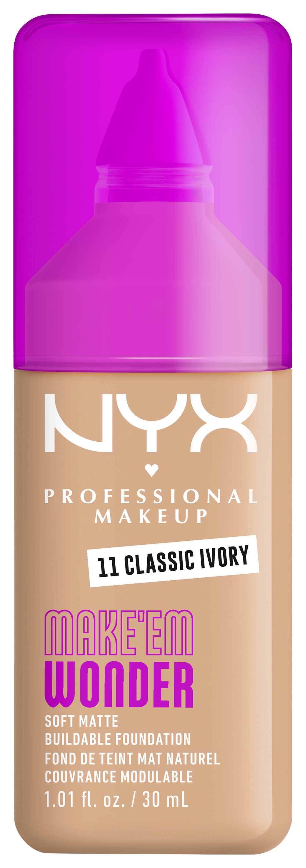 Nyx Professional Makeup Make 'em Wonder - Foundation 11 Classic Ivory 30ml