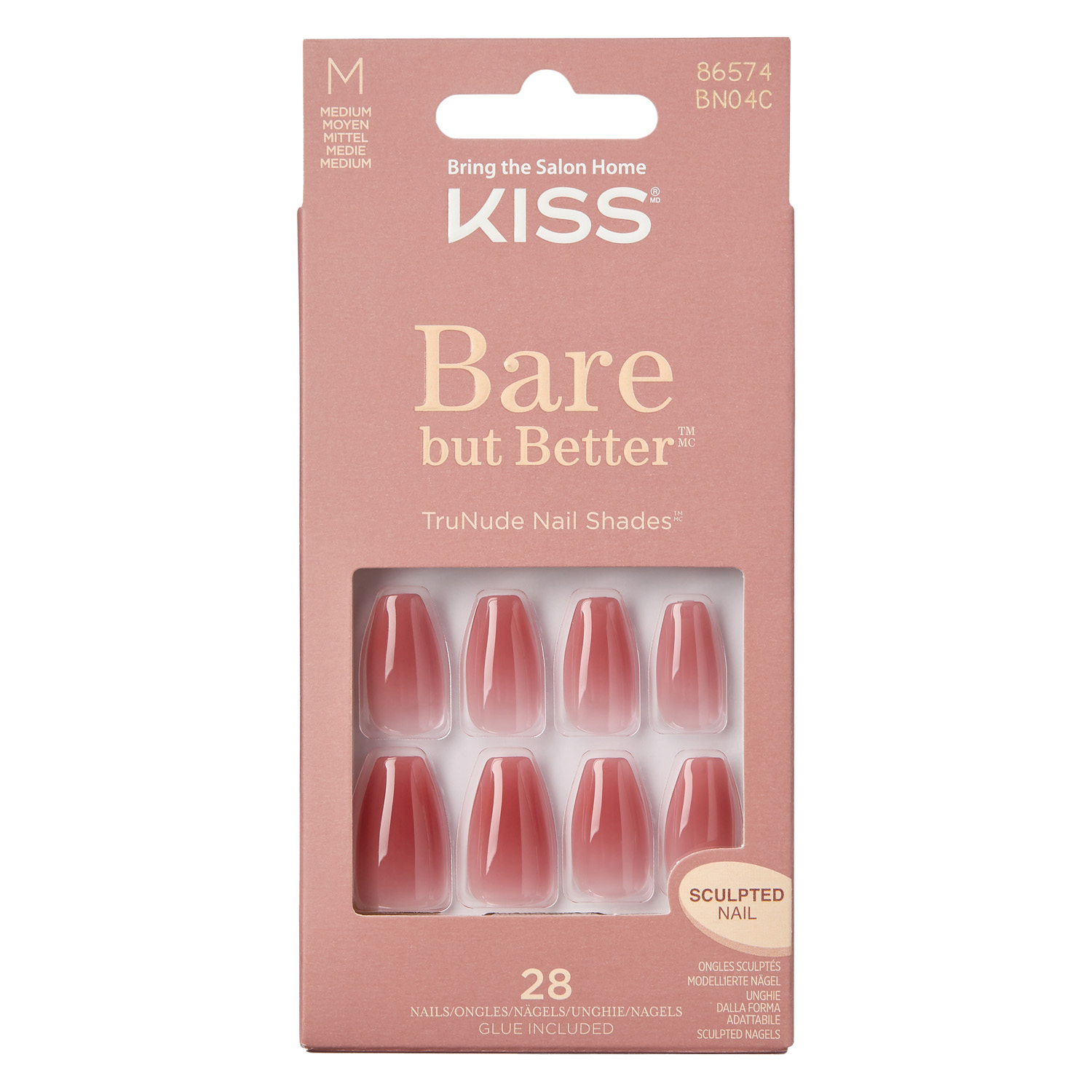 Kiss Nails - Bare-But-Better Nails Nude Nude 28x