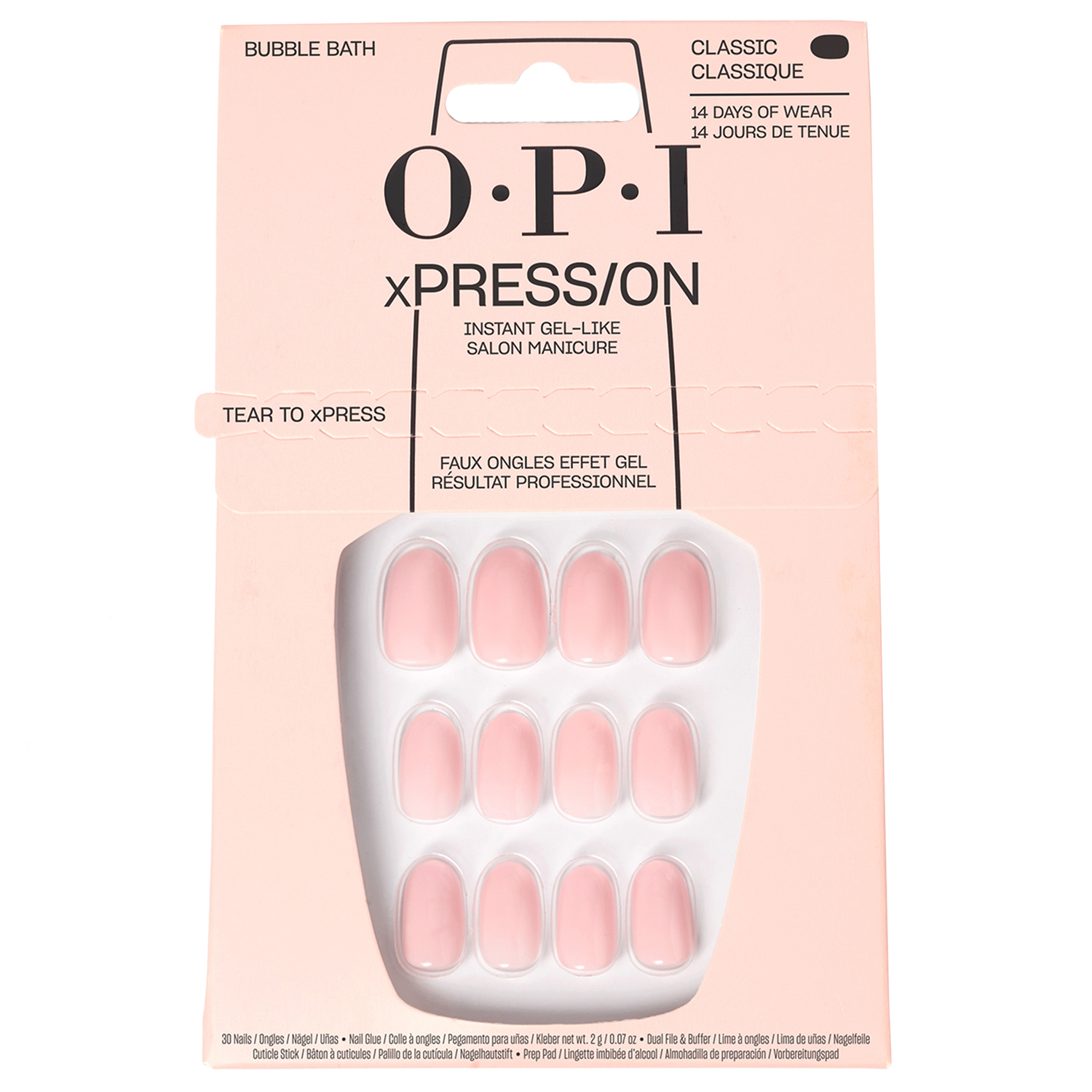 Opi Xpress/On - Bubble Bath Press-On Nails 1x