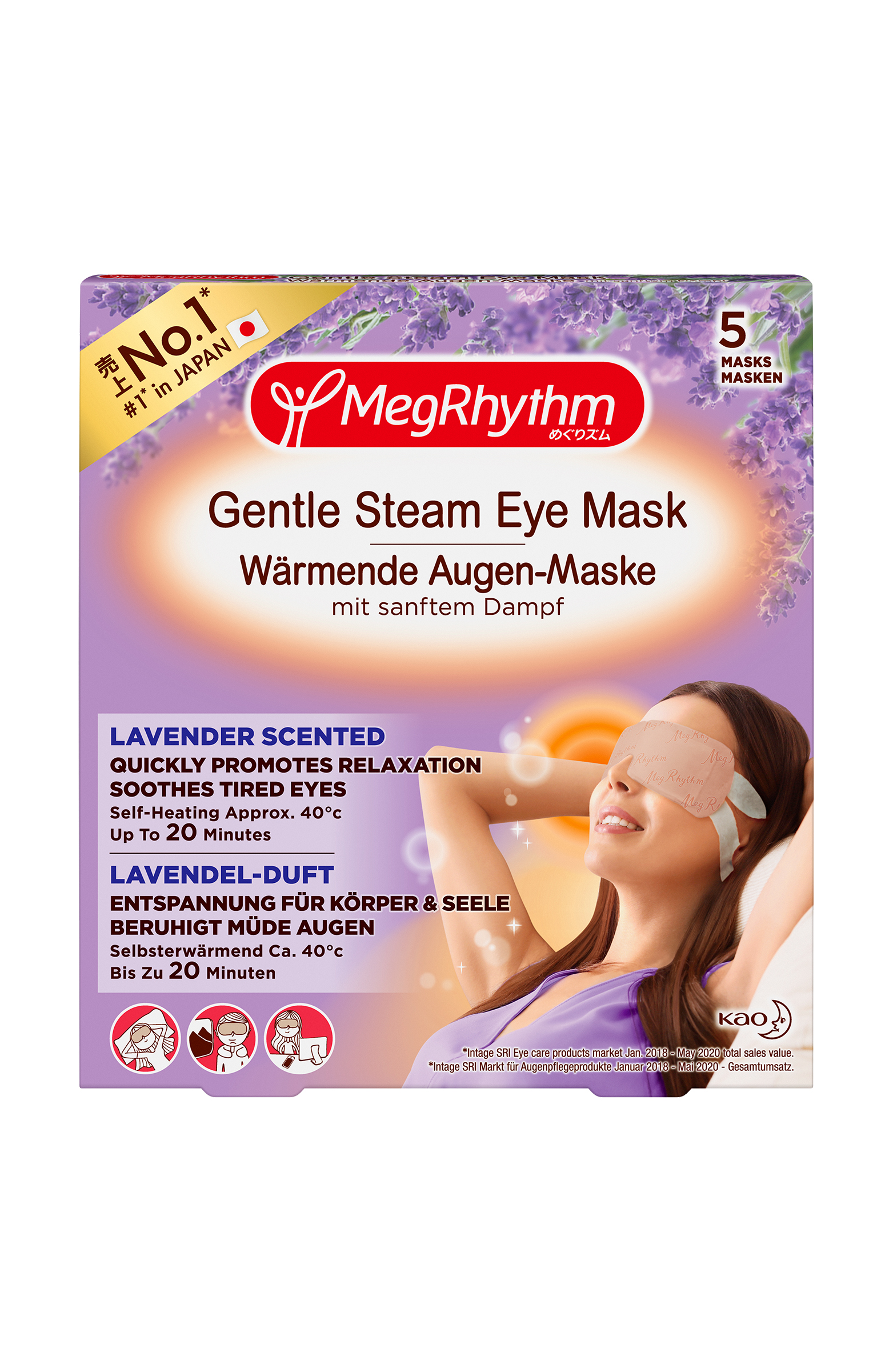 Megrhythm – Wärmende Augen-Maske Lavendel-Duft