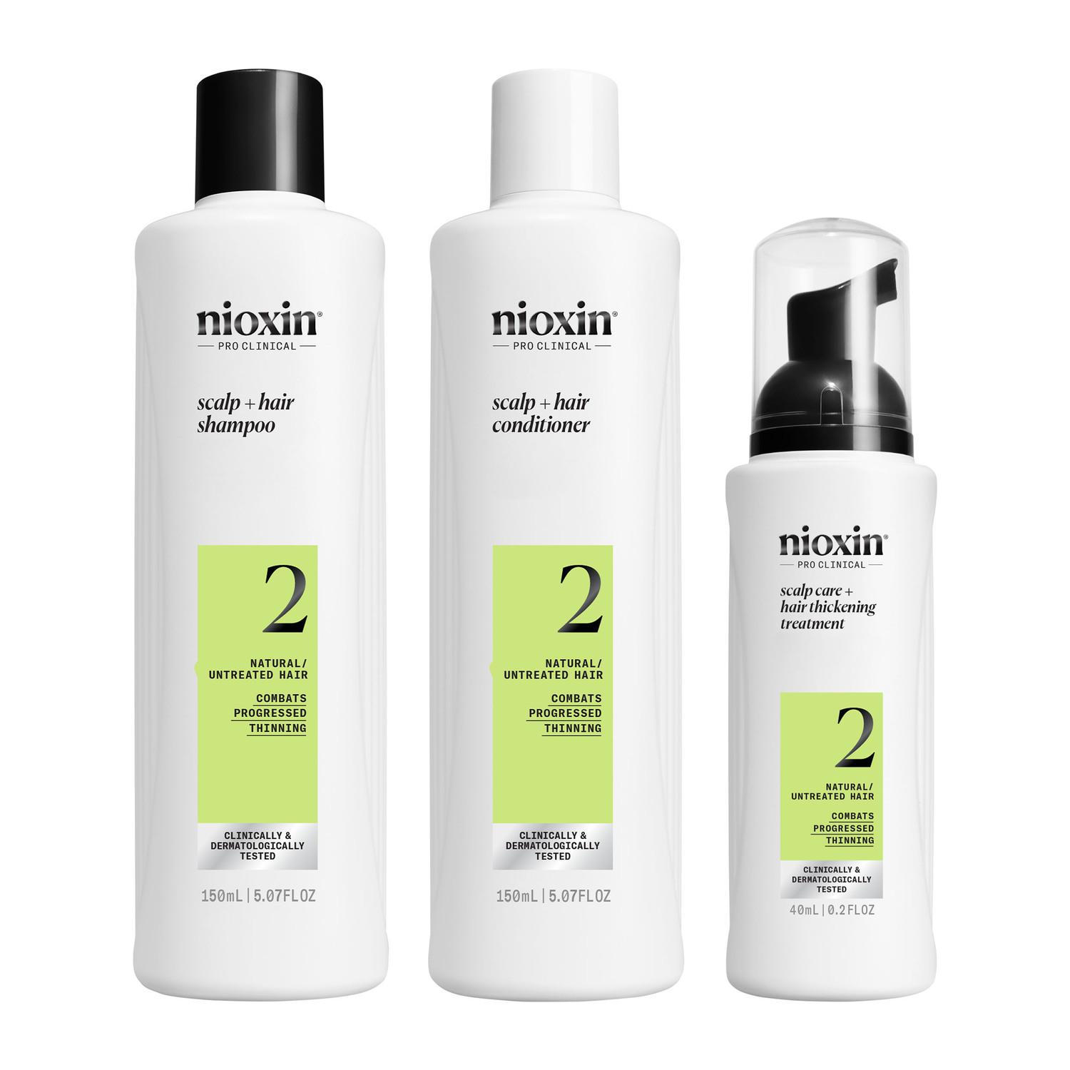 Nioxin System 2 - Scalp + Hair Thickening 300+300+100ml