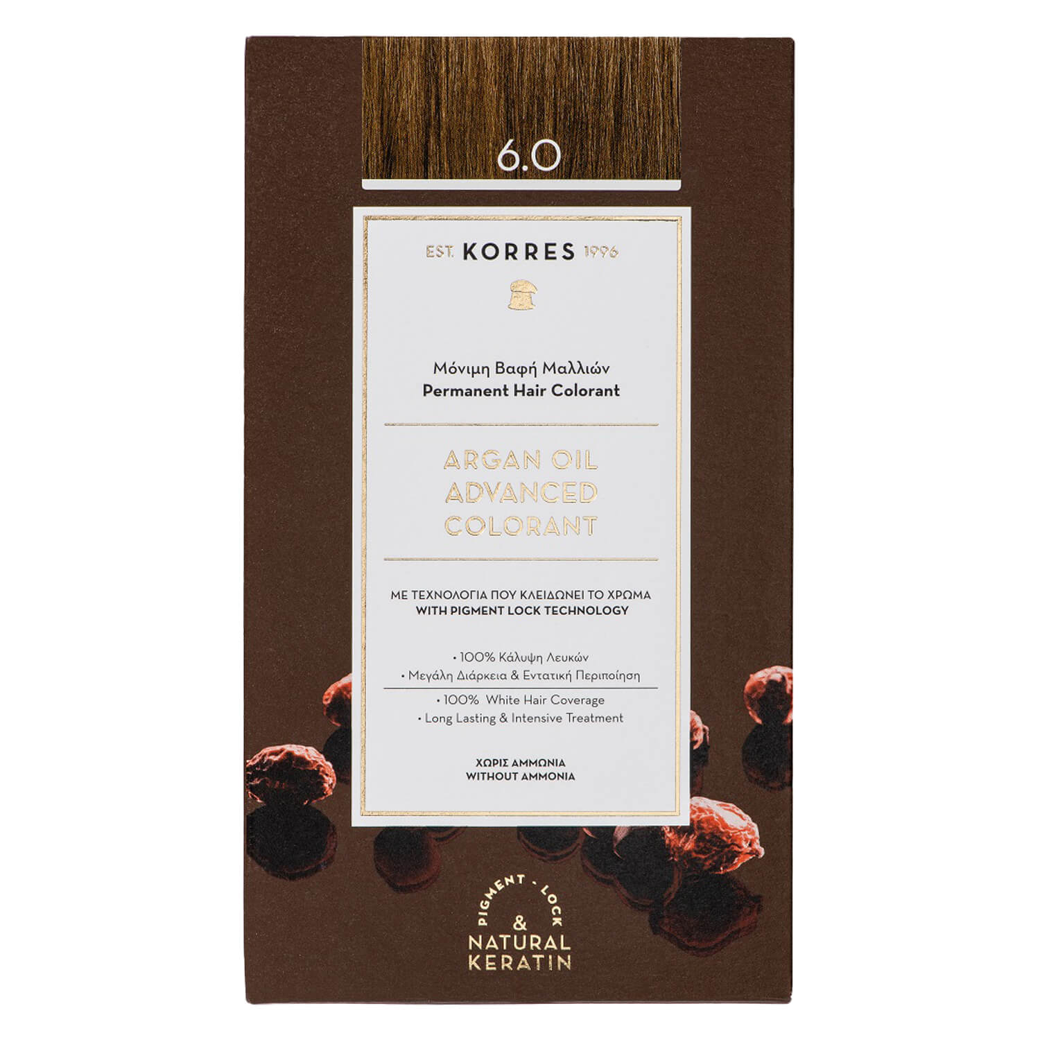 Korres Color – Argan Oil Hochentwickelte Haarcoloration Dark Blonde / Dunkelblond 6.0 1x