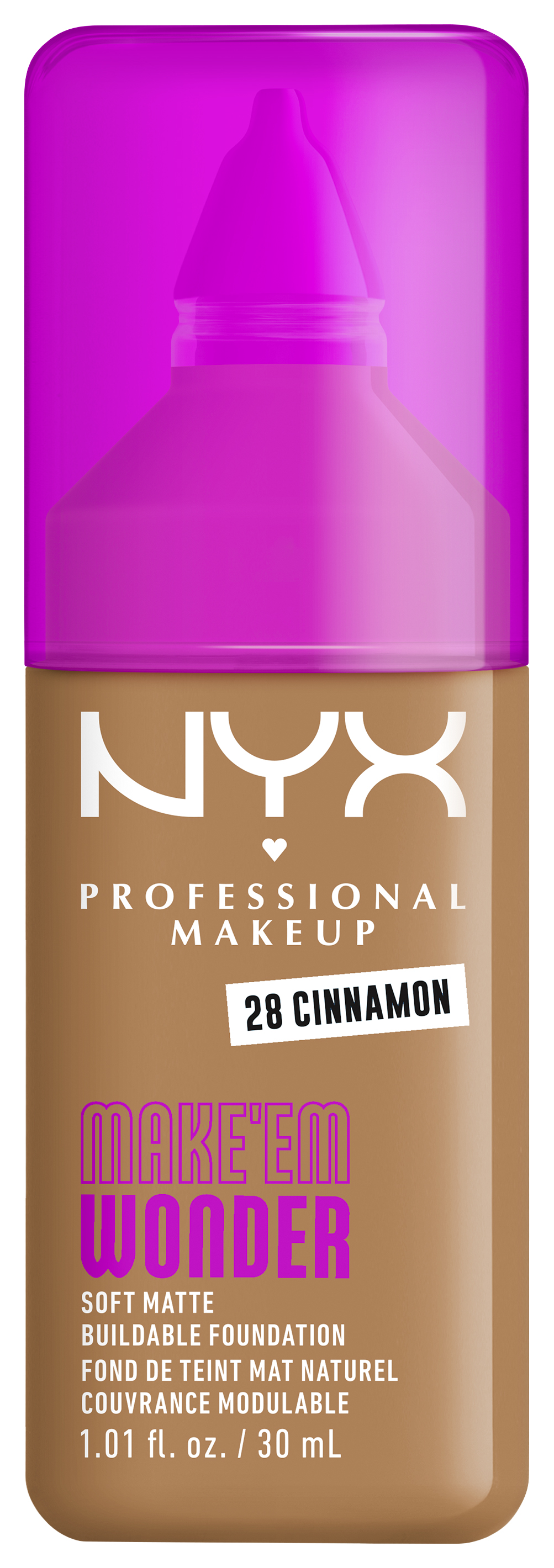 Nyx Professional Makeup Make 'em Wonder - Foundation 28 Cinnamon 30ml