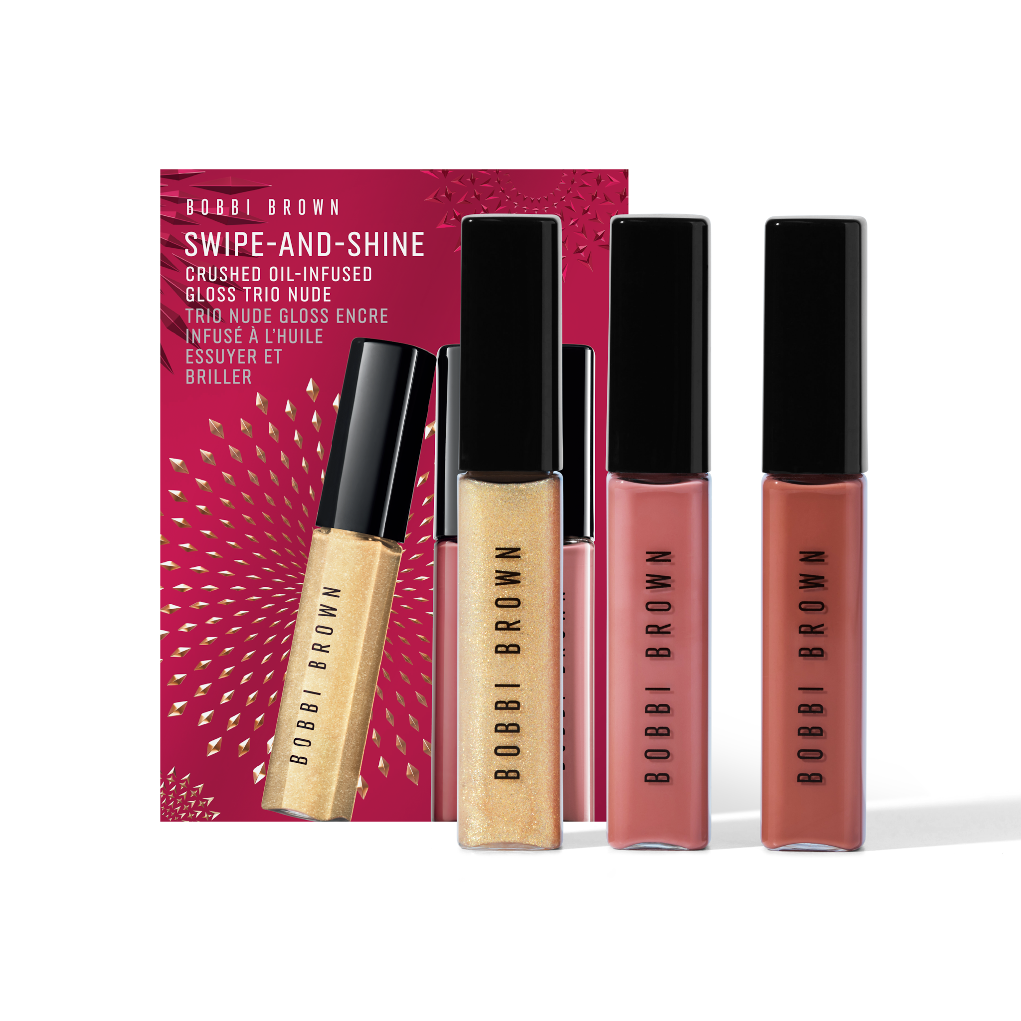 Bobbi Brown Bb Specials - Swipe-And-Shine Crushed Oil-Infused Gloss Set - Nude 1x