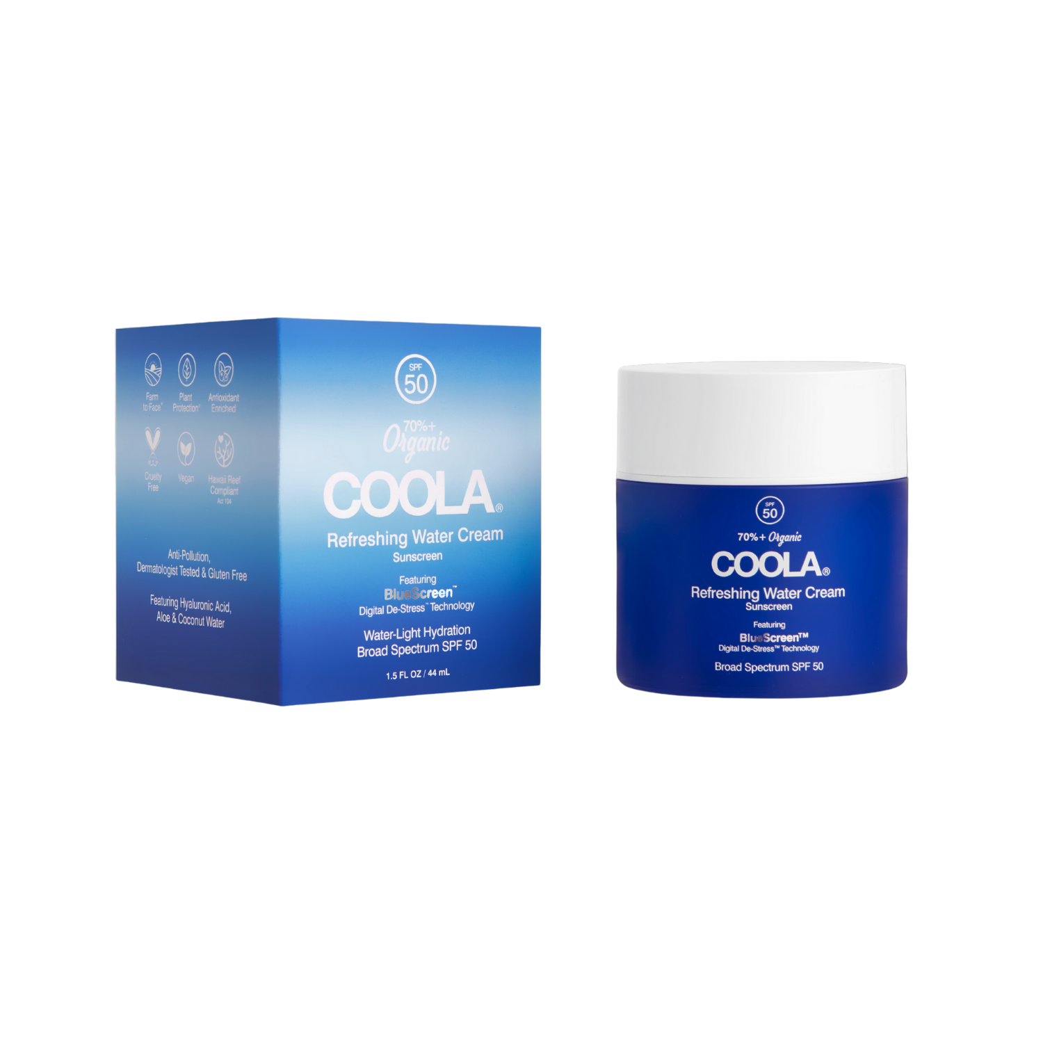 Coola - Refreshing Water Cream Organic Face Sunscreen Spf 50 44ml