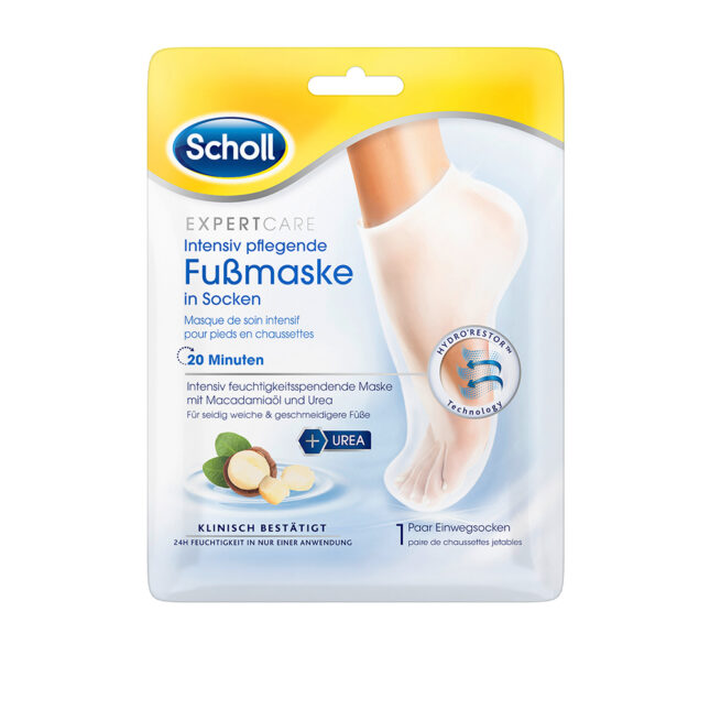 Scholl Care – Intensiv Pflegende Fussmaske Mit Macadamiaöl 1x
