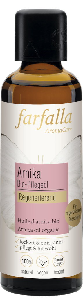 Farfalla Aromacare – Pflegeöle – Arnika, Bio-Pflegeöl, 75ml, Regenerierend 75ml