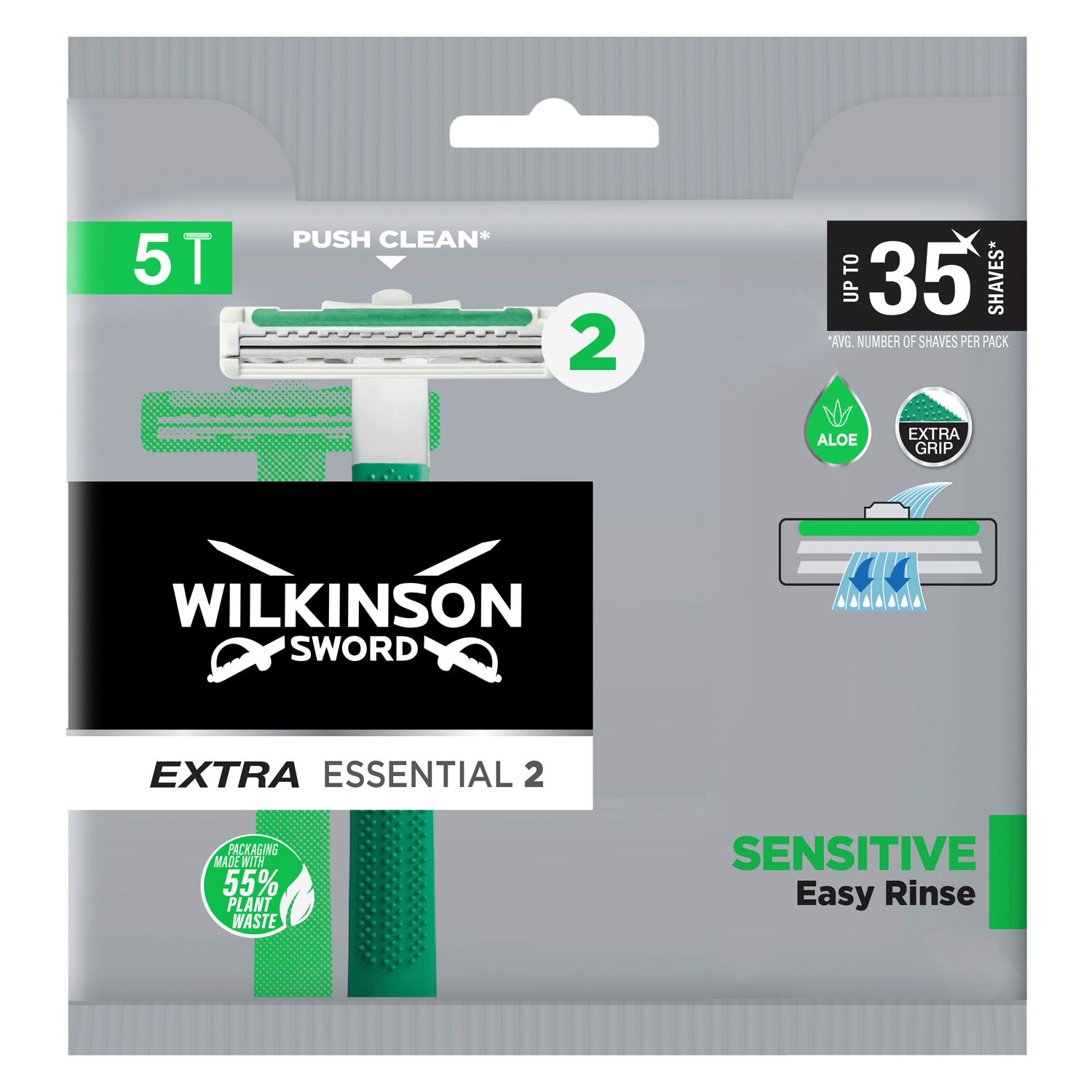 Wilkinson Extra - Einwegrasierer Sword Extra Essential2 Sensitive 5x