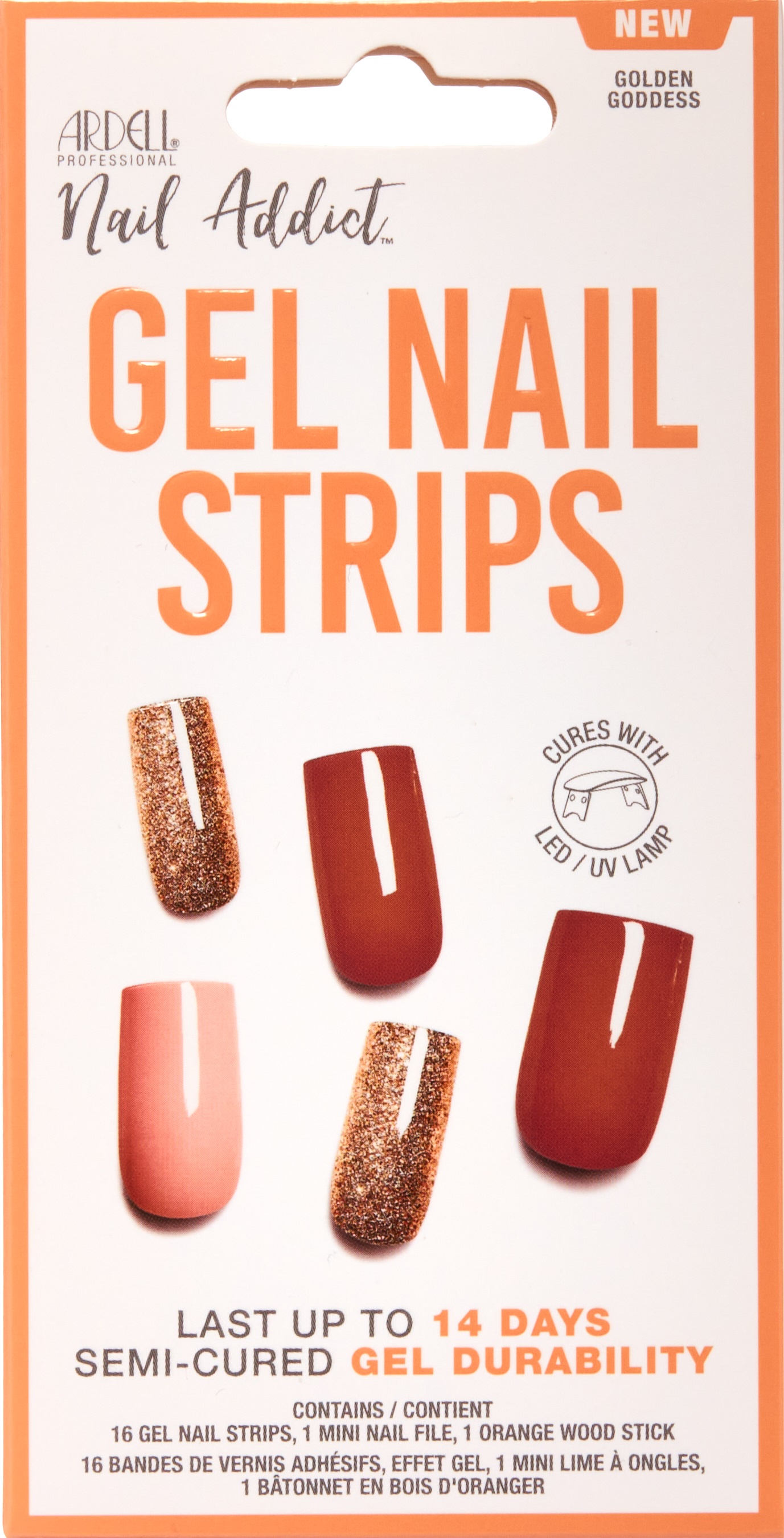 Ardell Nail Addict - Gel Strips Golden Goddess 1x