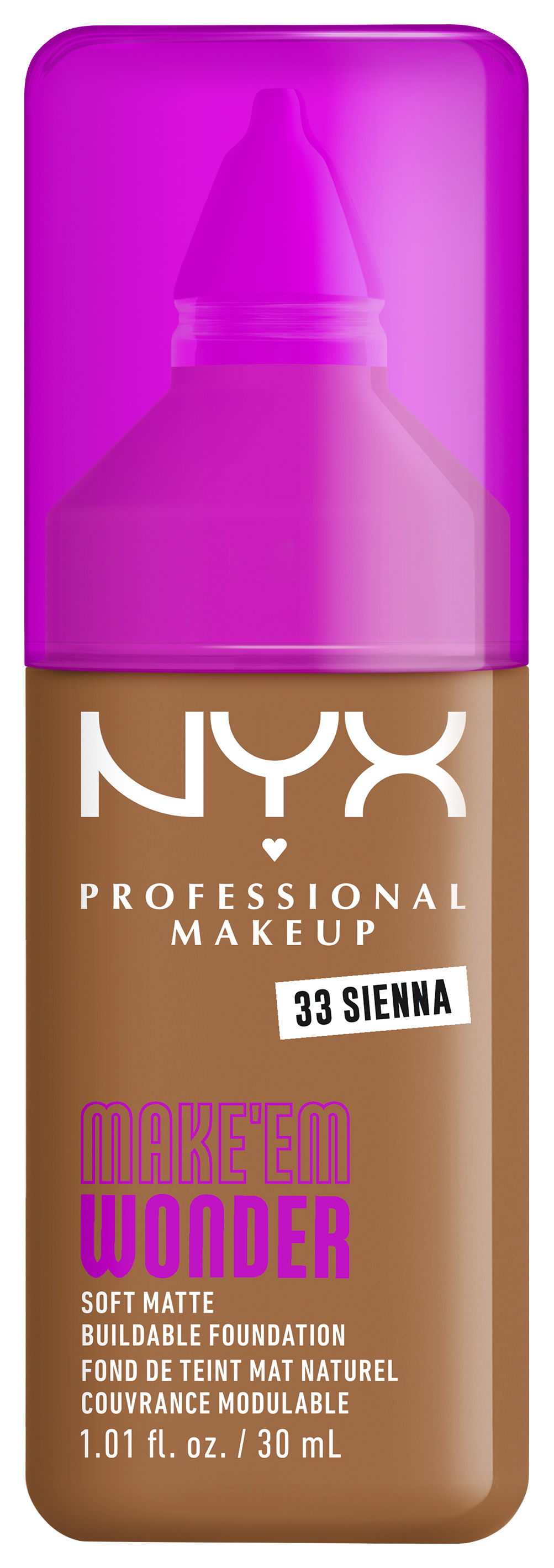 Nyx Professional Makeup Make 'em Wonder - Foundation 33 Sienna 30ml