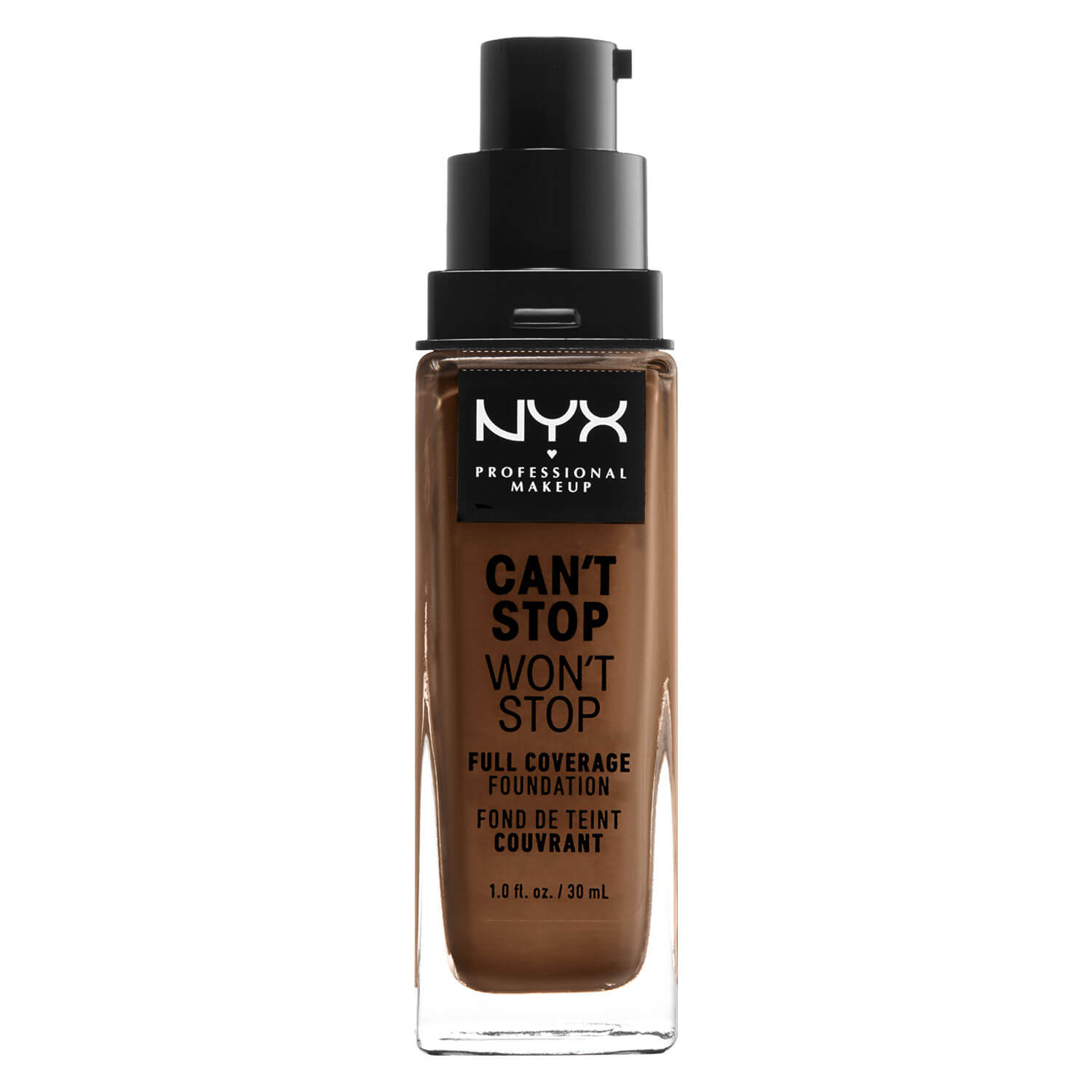 Nyx Professional Makeup Can't Stop Won't Stop - Full Coverage Foundation Deep Sable 30ml