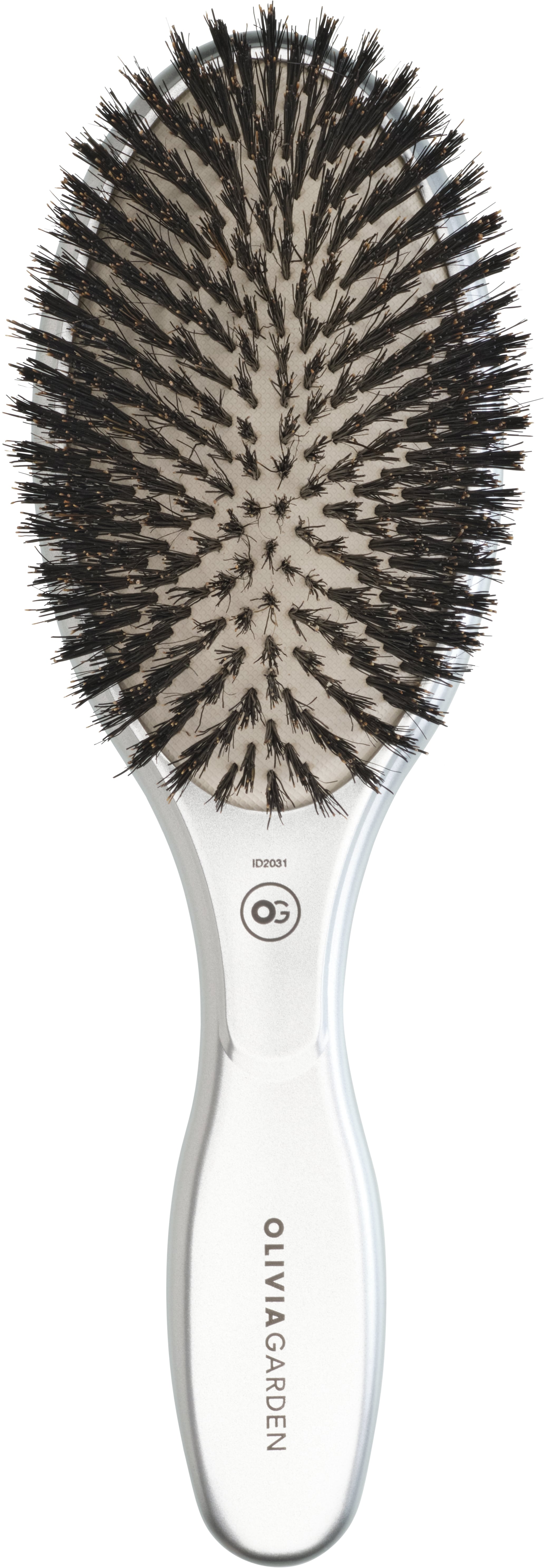 Olivia Garden - Expert Care Oval Boar Bristles Silver 1x