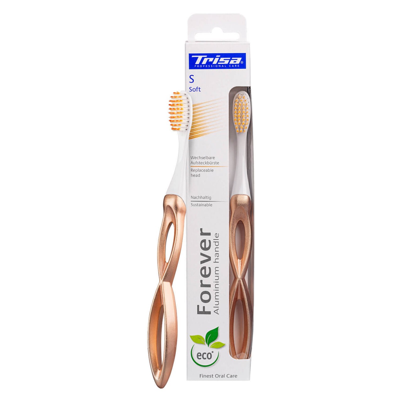 Trisa Oral Care - Wechselbare Aufsteckbürste Forever Soft Roségold