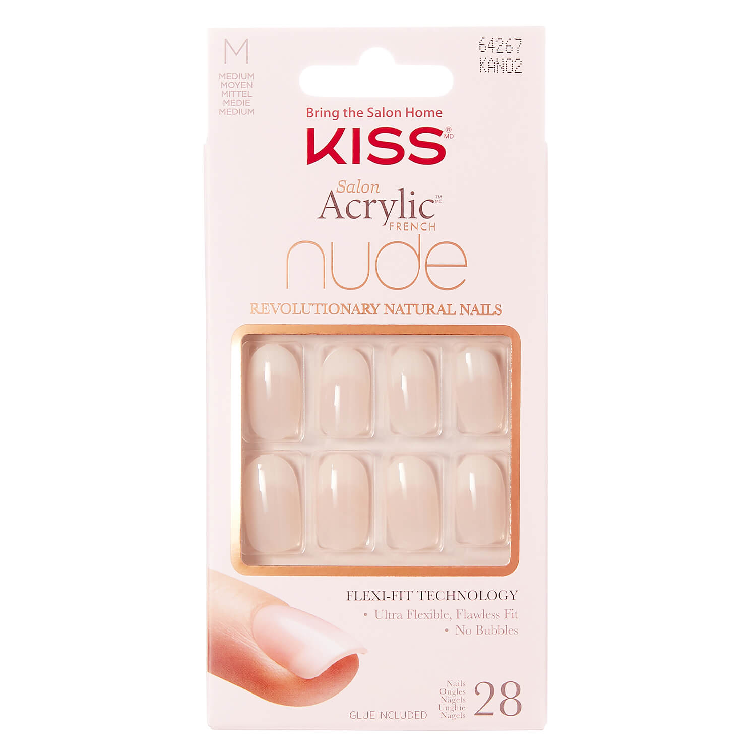 Kiss Nails - Salon Acryl Nude Graceful 28x