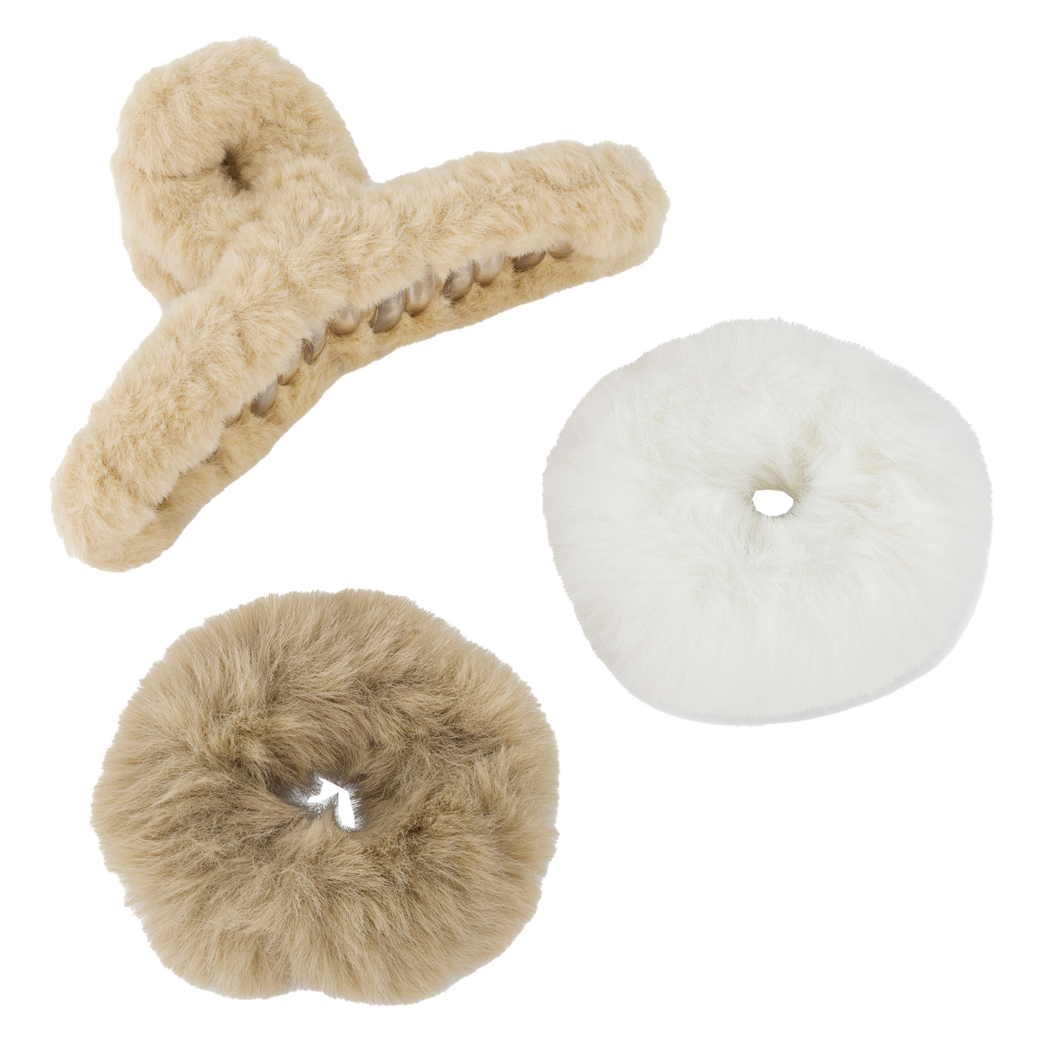 Trisa Hair – Fake Fur Kit, Sand Beige & White