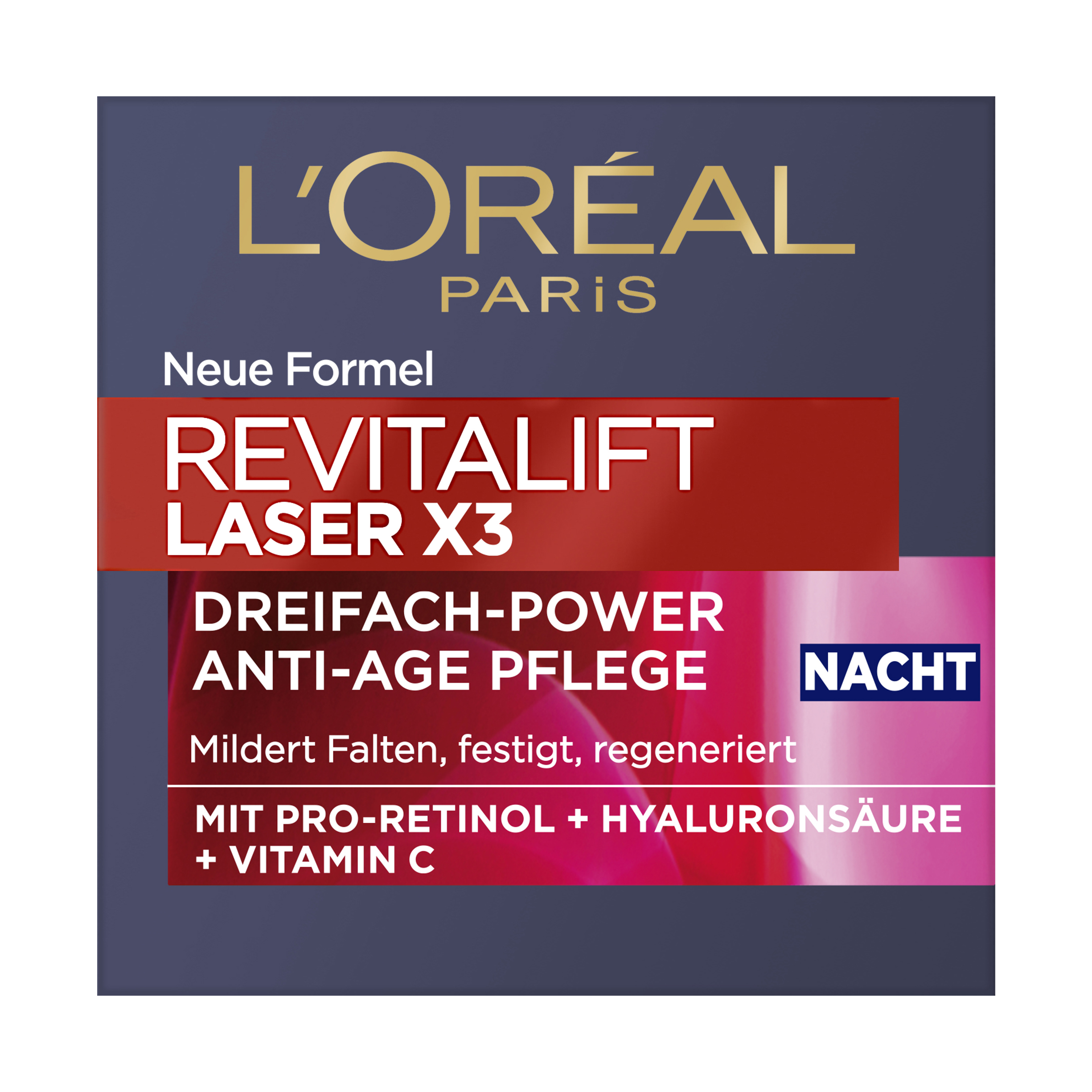 L’oréal Paris L’oreal Skincare – Revitalift Laser X3 Dreifach-Power Anti-Age Pflege Nacht 50ml