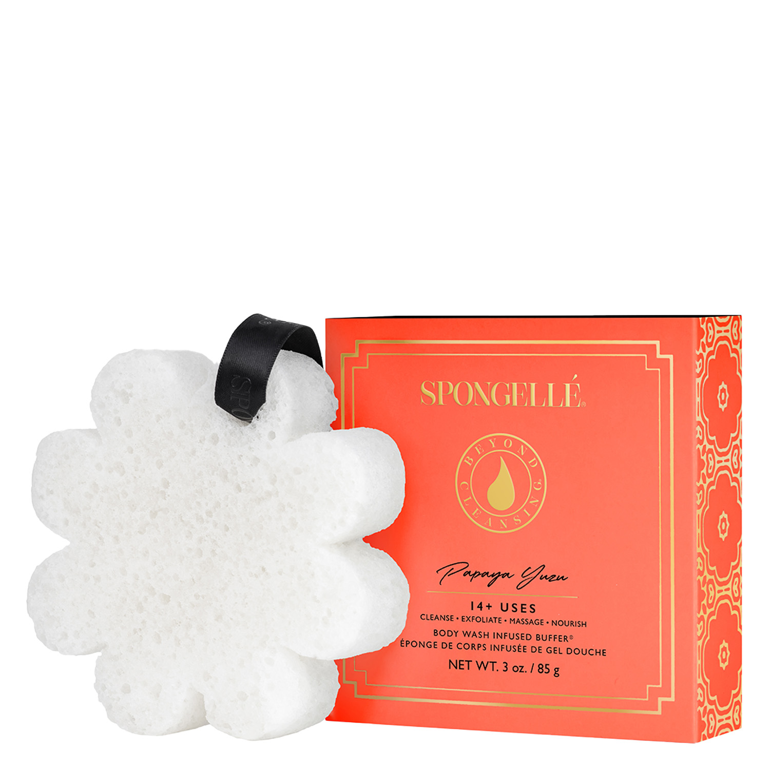 Spongellé Boxed Flower – Papaya Yuzu 85g