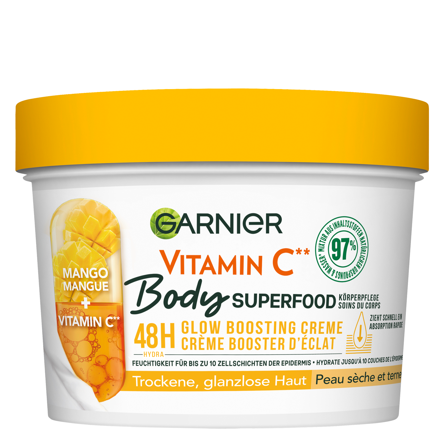 Garnier Skinactive Body - Superfood Mango Vitamin C Körperpflege 380ml