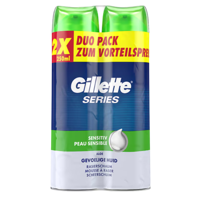 Gillette - Duo Pack Series Sensitive Rasierschaum 2 X 200 Ml