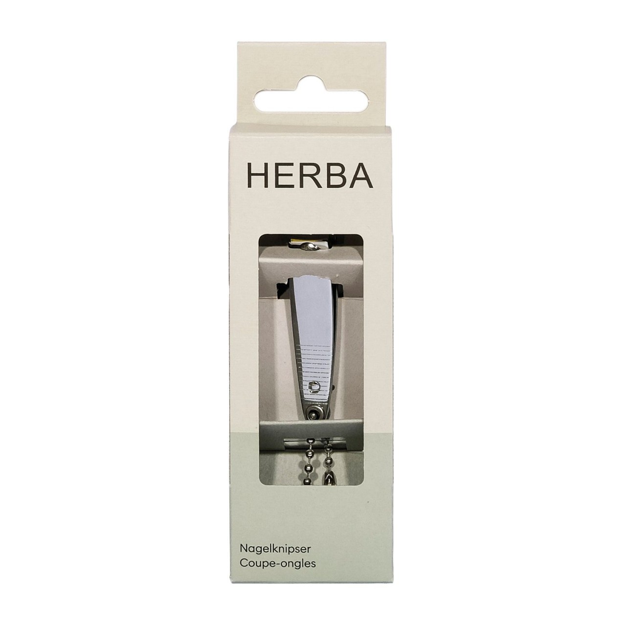 Herba - Coupe-ongles avec chainette, nickelée