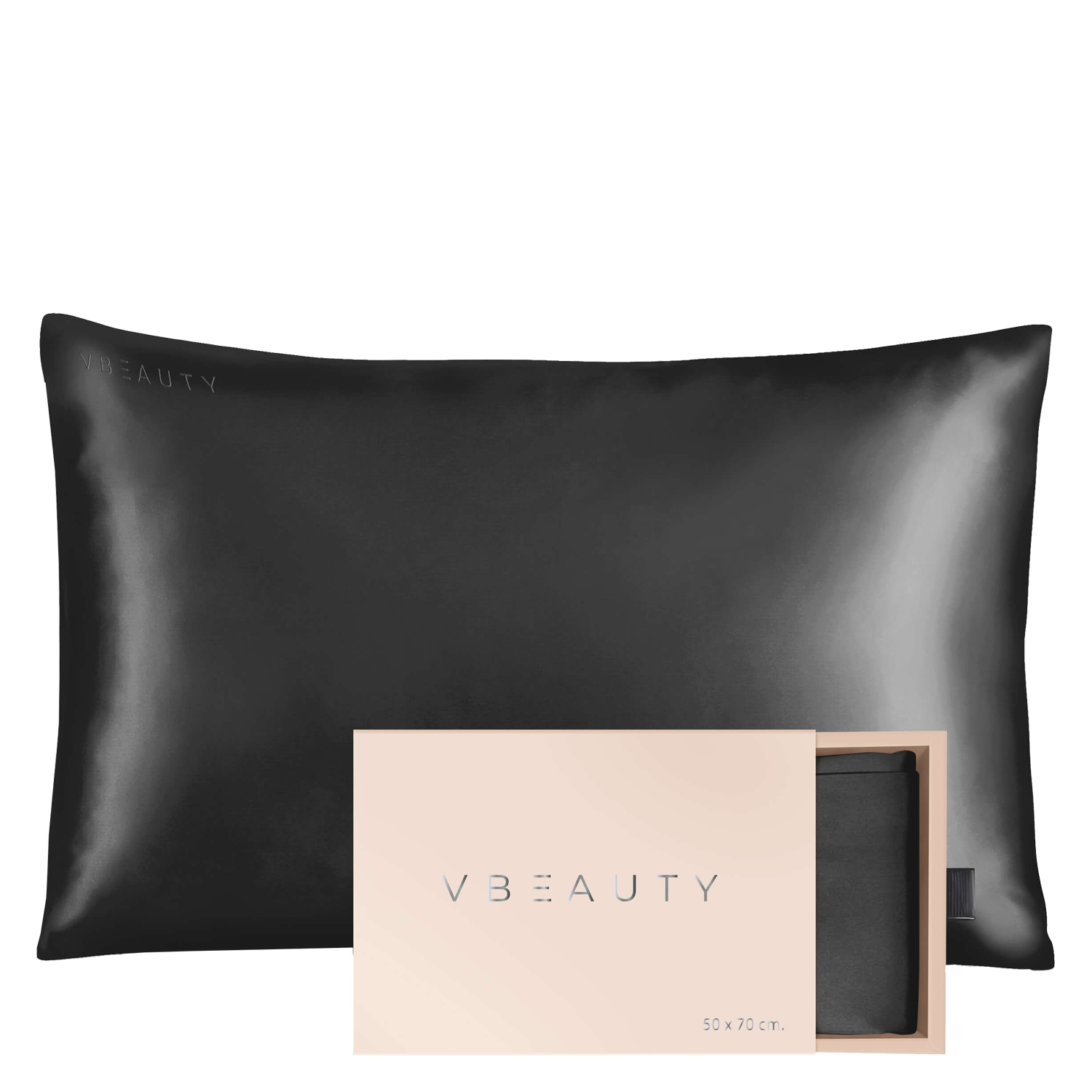 Vbeauty Tools – Beauty Seidenkissen Anthrazit 1x 50x70cm