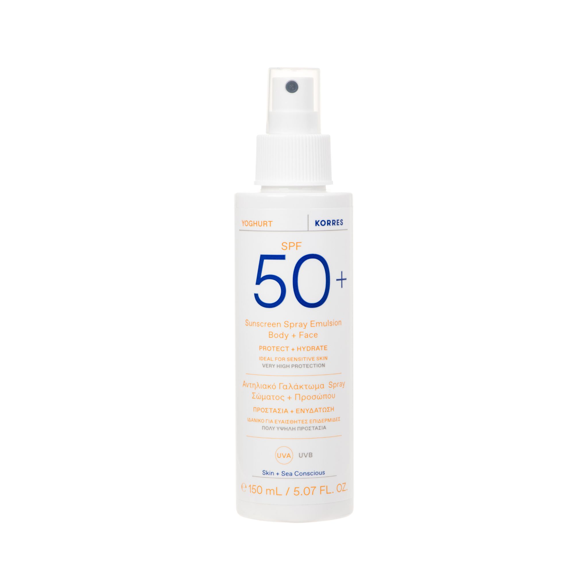 Korres Care – Yoghurt Sonnenspray-Emulsion Für Gesicht Und Körper Spf50+ 150ml