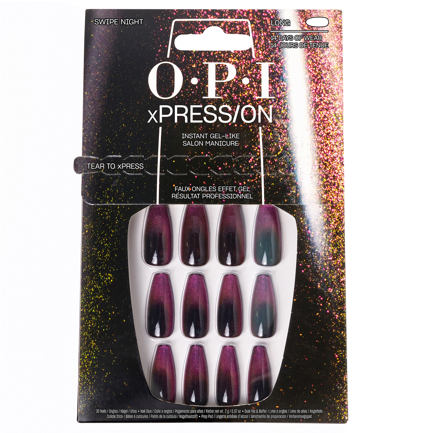Opi Xpress/On - Swipe Night Press-On Nails 1x